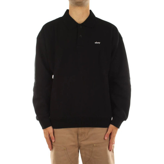 Obey Ανδρική μακρυμάνικη μπλούζα Lowercase Fleece Polo